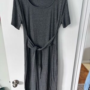 Source Unknown Dark Gray Maxi Dress